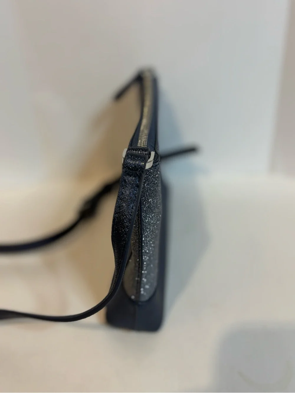 kate spade Navy Glitter and Leather Crossbody